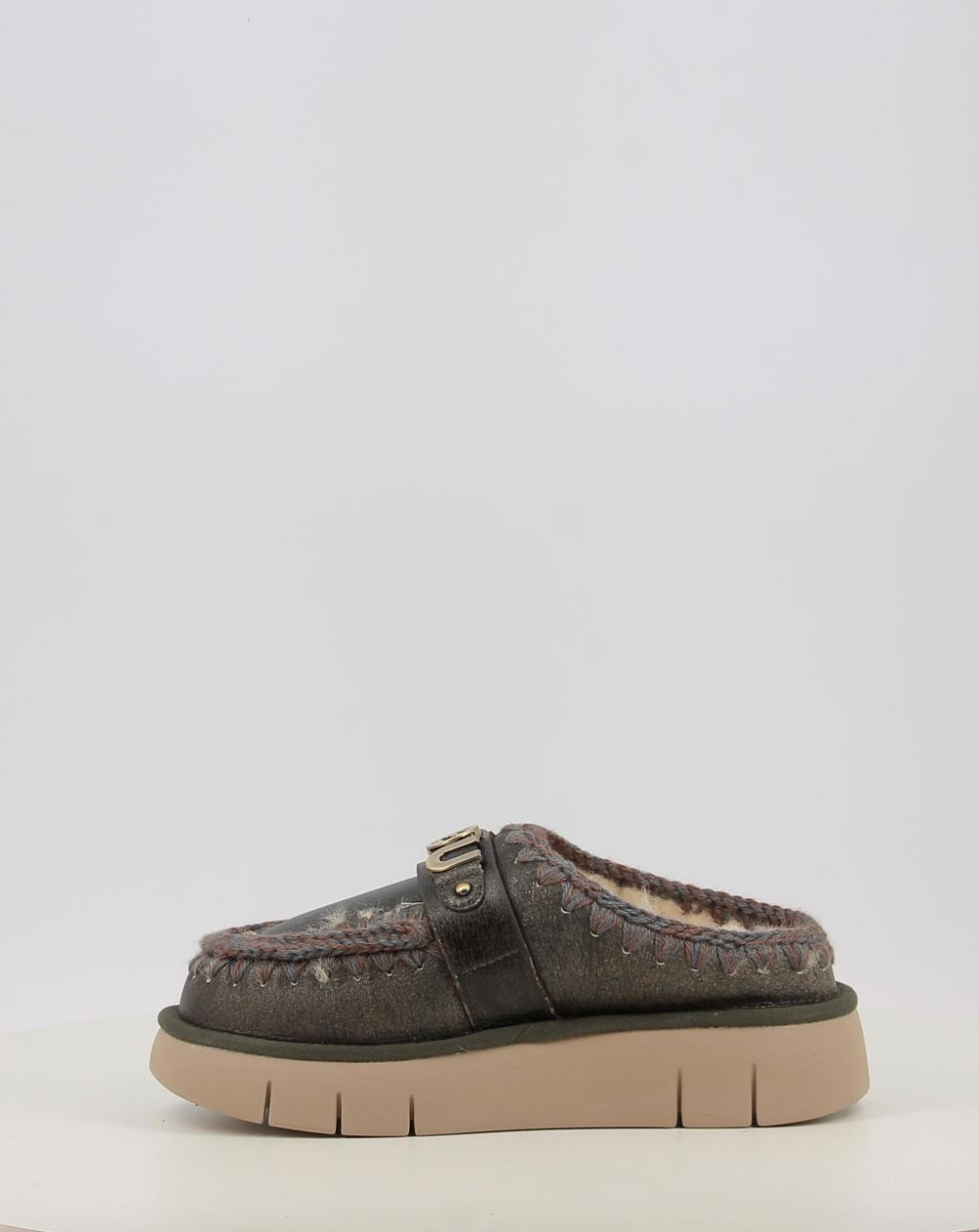 Zuecos Mou BOUNCE CLOG SPECIAL LEATHER bronce talla 37