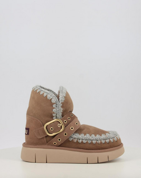 Botas Mou BOUNCE BOOT BUCKLE STRAP taupe