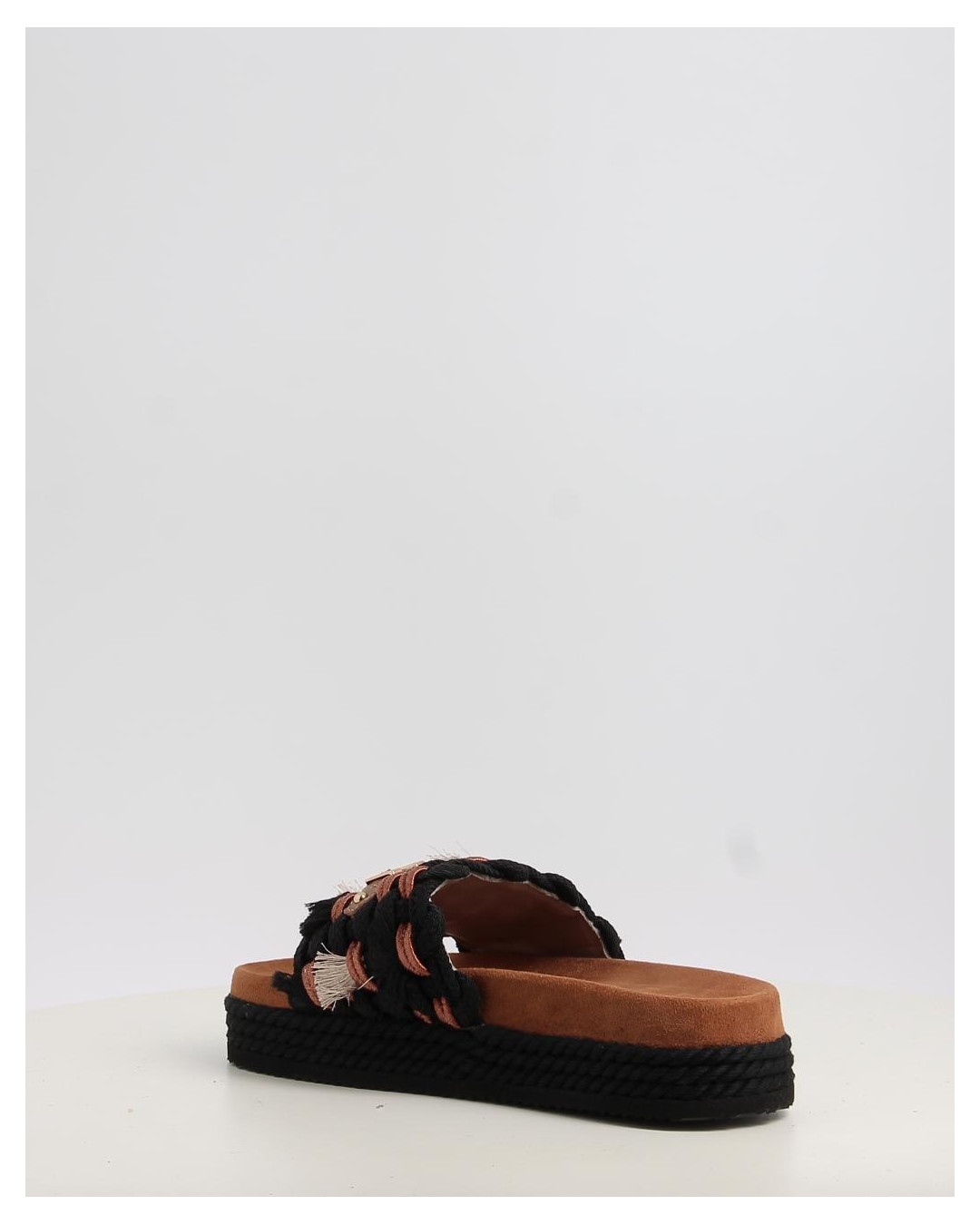 MONOBAND ROPE SANDAL FRINGES BIG LETTER LOGO