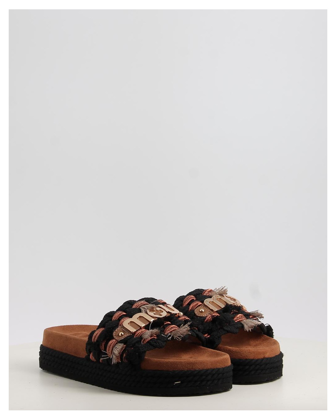 MONOBAND ROPE SANDAL FRINGES BIG LETTER LOGO