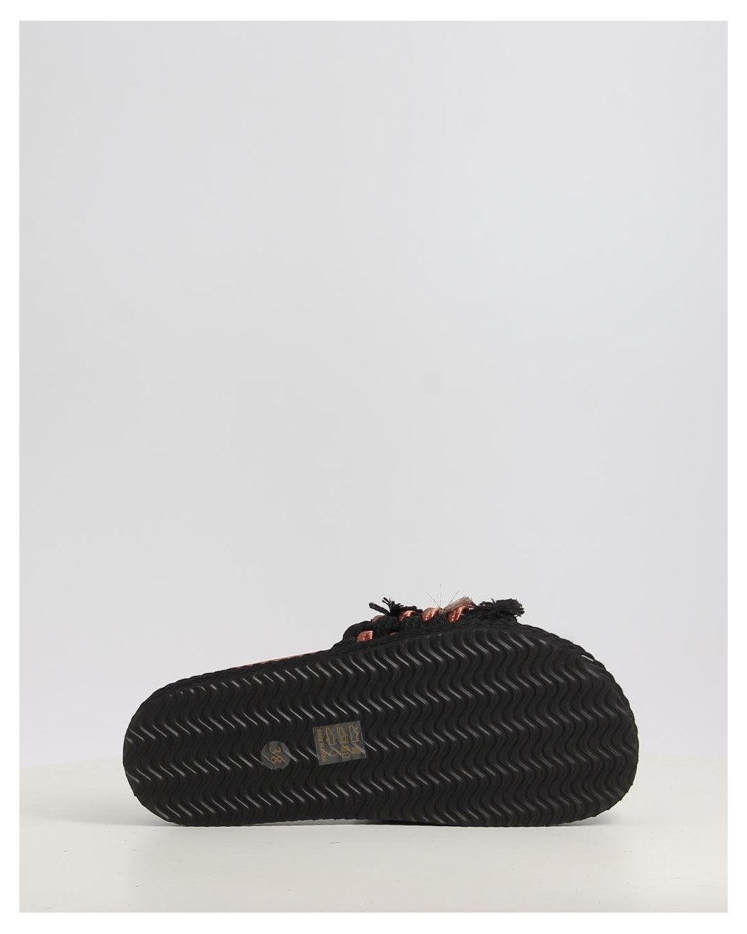 MONOBAND ROPE SANDAL FRINGES BIG LETTER LOGO