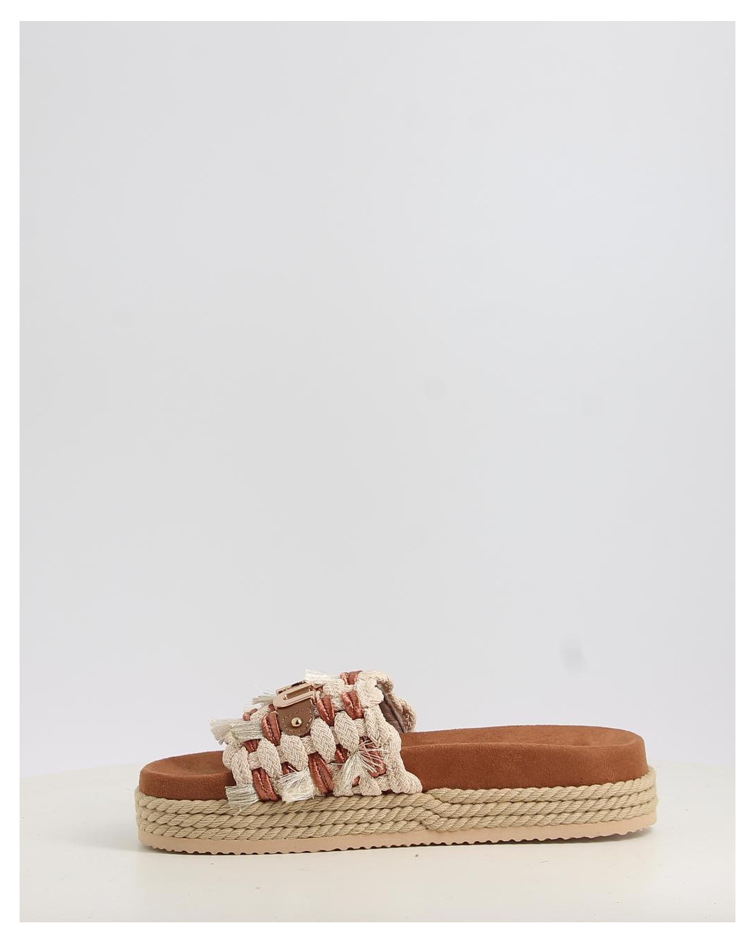 MONOBAND ROPE SANDAL FRINGES BIG LETTER LOGO