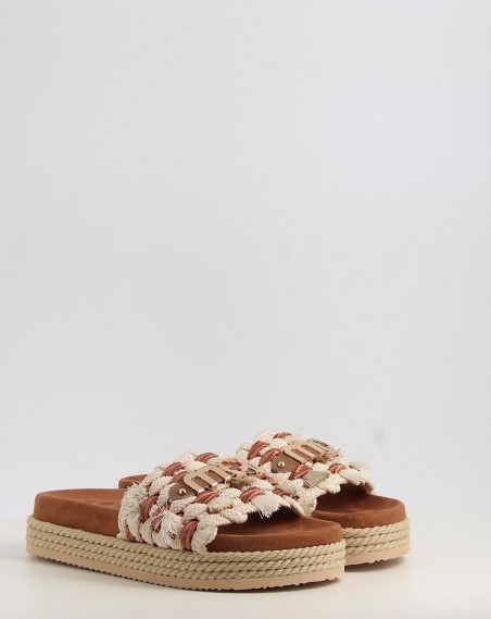 MONOBAND ROPE SANDAL FRINGES BIG LETTER LOGO