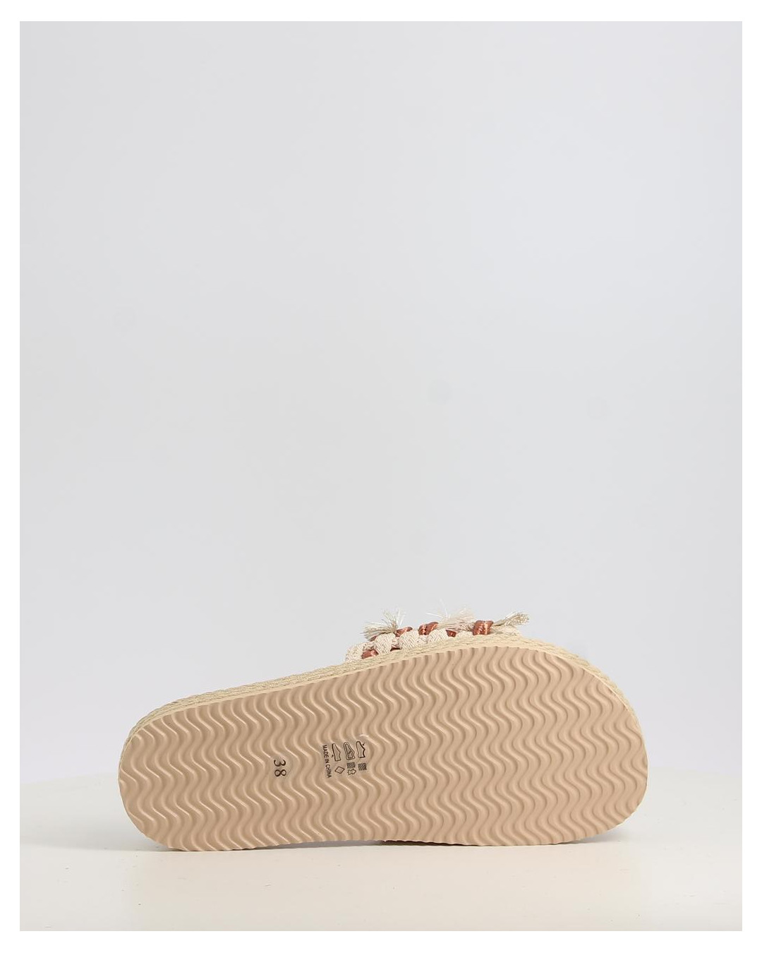 MONOBAND ROPE SANDAL FRINGES BIG LETTER LOGO