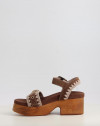HIGH HEEL WOOD CLOG BUCKLE