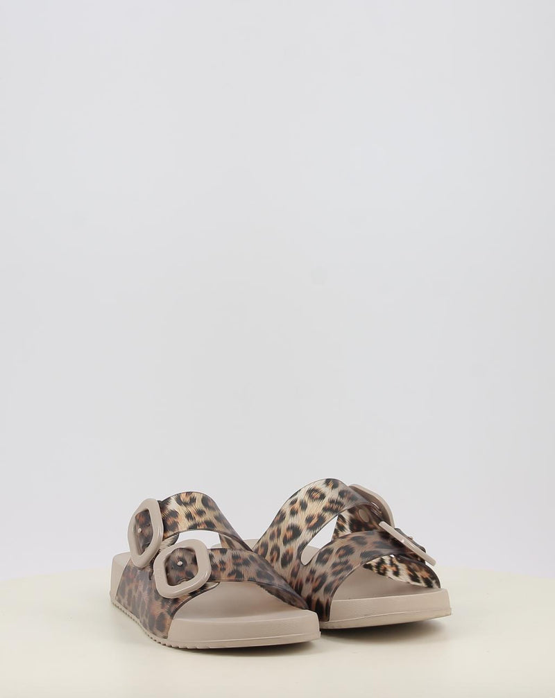 Chanclas IGOR HABANA BRILLO LEO SAND animal print