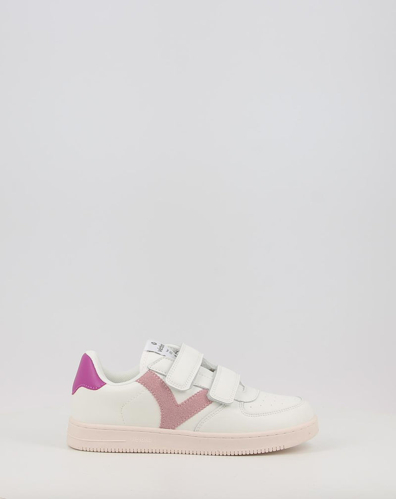 Zapatillas VICTORIA TIEMPO TIRAS EFECTO PIEL 1124104 blanco