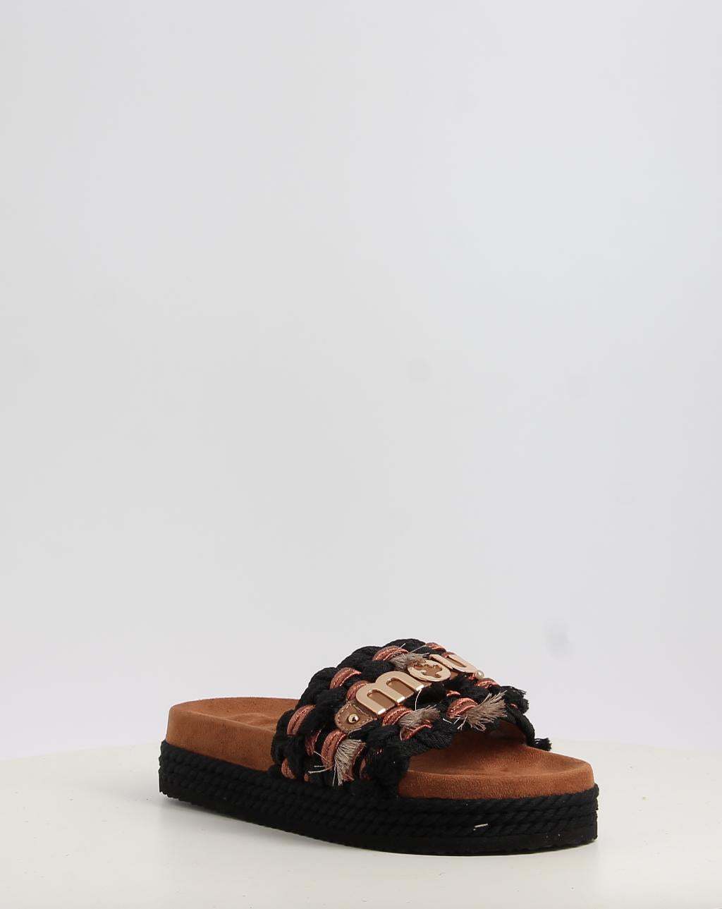 MONOBAND ROPE SANDAL FRINGES BIG LETTER LOGO