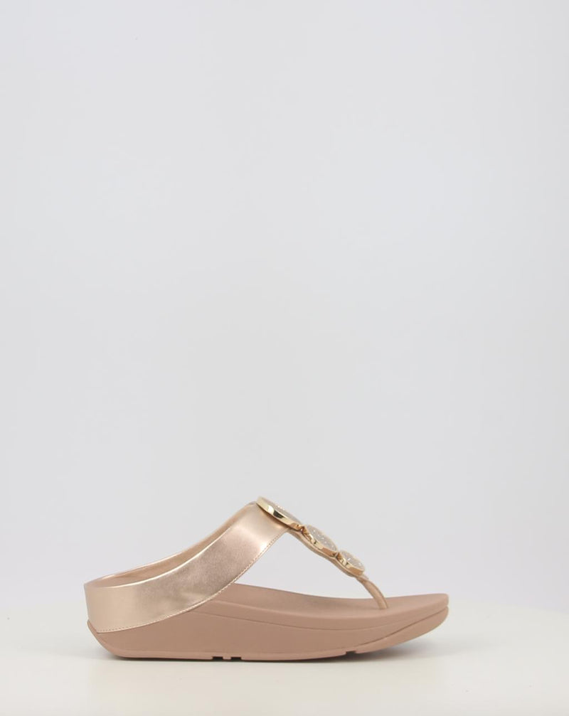 Sandalias FITFLOP HALO BEAD-CIRCLE METALLIC TOE-POST SANDALS metalizado