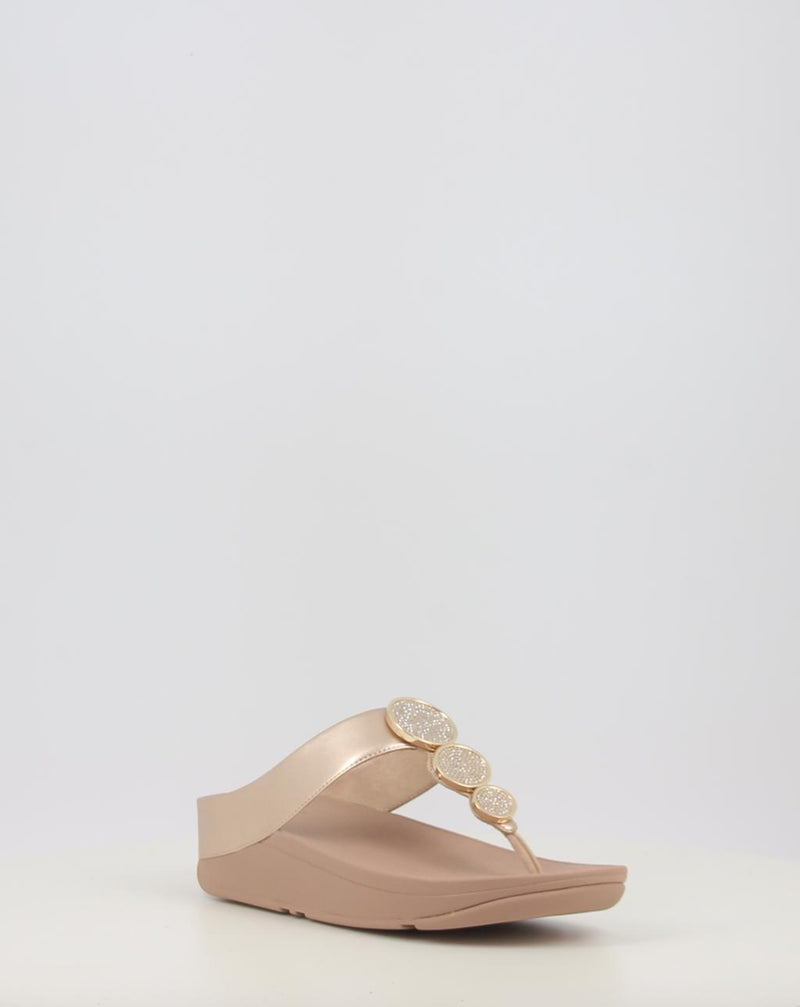 Sandalias FITFLOP HALO BEAD-CIRCLE METALLIC TOE-POST SANDALS metalizado