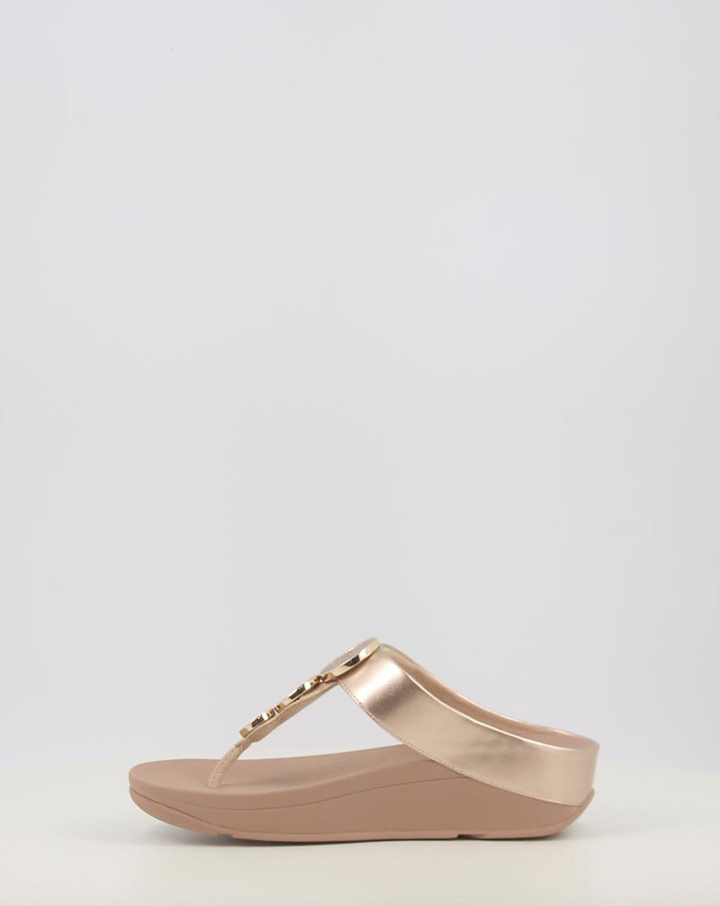Sandalias FITFLOP HALO BEAD-CIRCLE METALLIC TOE-POST SANDALS metalizado