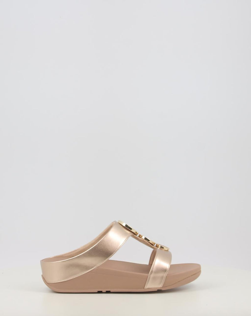 Sandalias FITFLOP HALO BEAD-CIRCLE METALLIC TOE-POST SANDALS metalizado