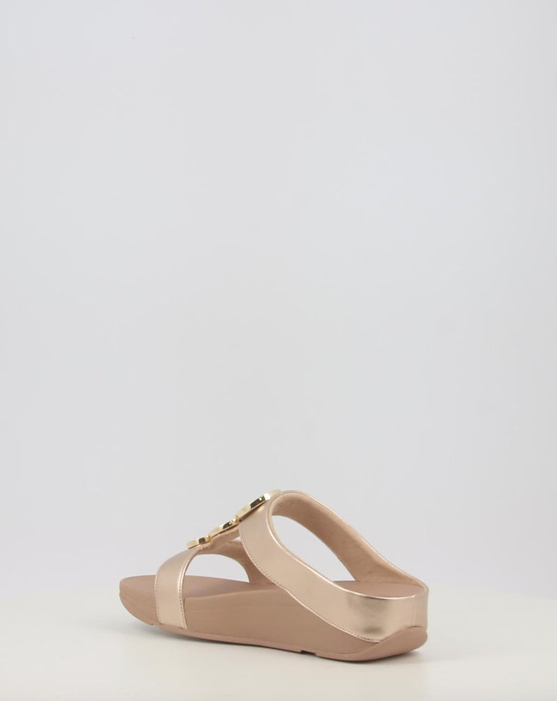 Sandalias FITFLOP HALO BEAD-CIRCLE METALLIC TOE-POST SANDALS metalizado