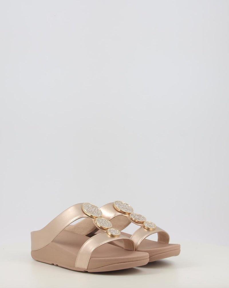 Sandalias FITFLOP HALO BEAD-CIRCLE METALLIC TOE-POST SANDALS metalizado