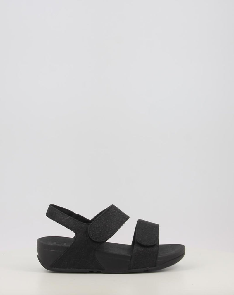 Sandalias FITFLOP LULU ADJUSTABLE SHIMMERLUX BACK-STRAP SANDALS negro