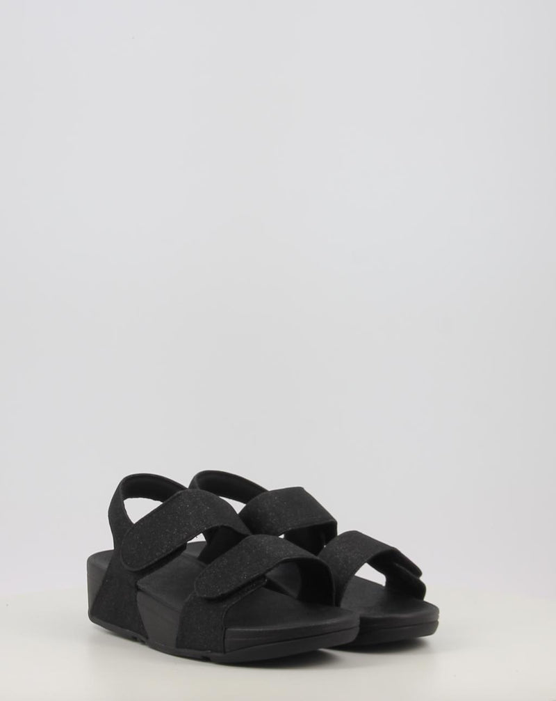 Sandalias FITFLOP LULU ADJUSTABLE SHIMMERLUX BACK-STRAP SANDALS negro