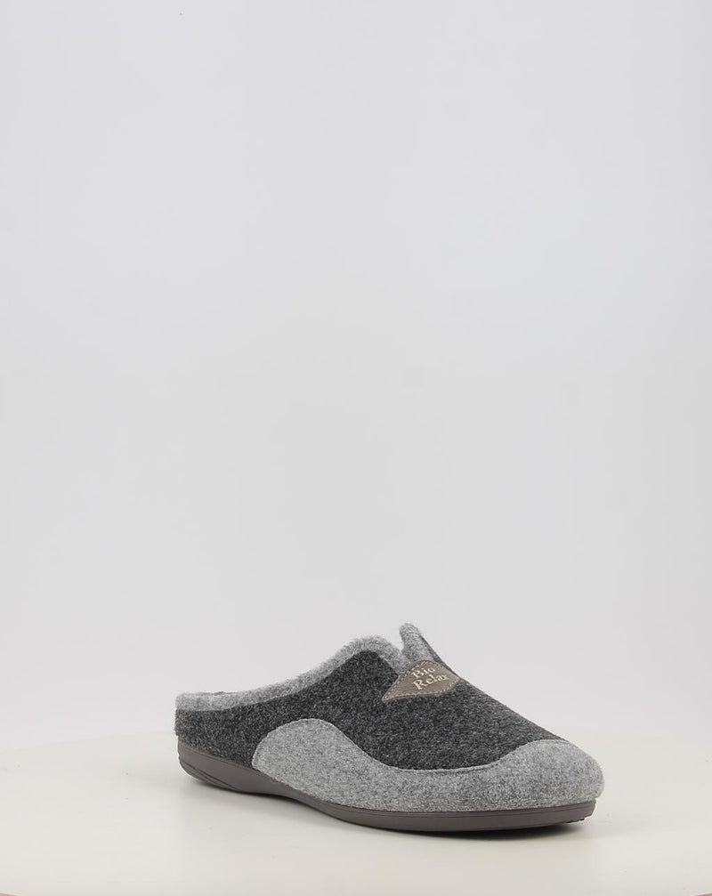 Zapatillas de Casa BIO RELAX FANCYWOOL 13660 gris