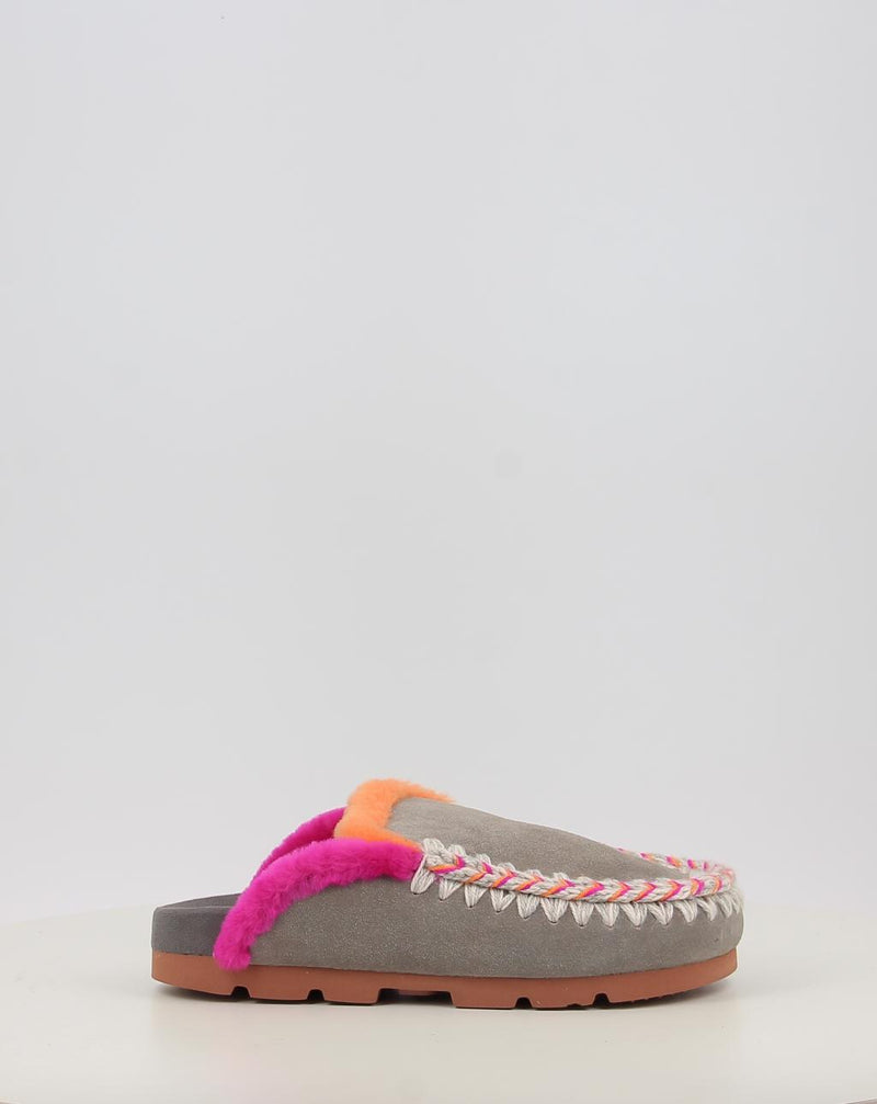 Zuecos MOU WINTER BIO OVERSTITCHING gris