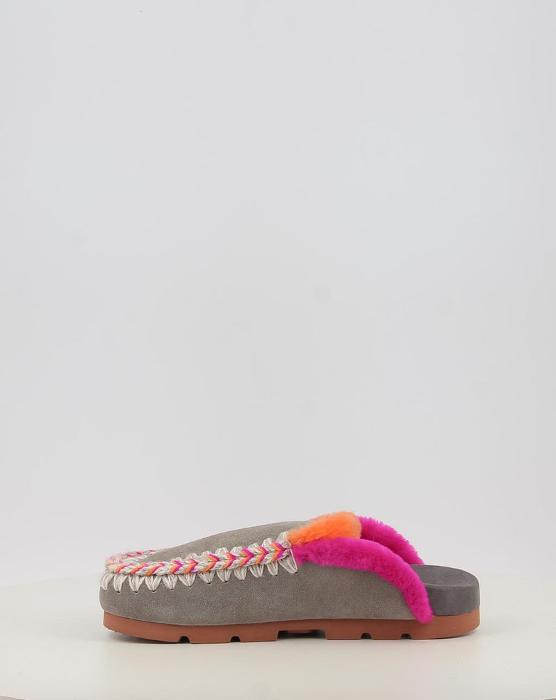 Zuecos MOU WINTER BIO OVERSTITCHING gris