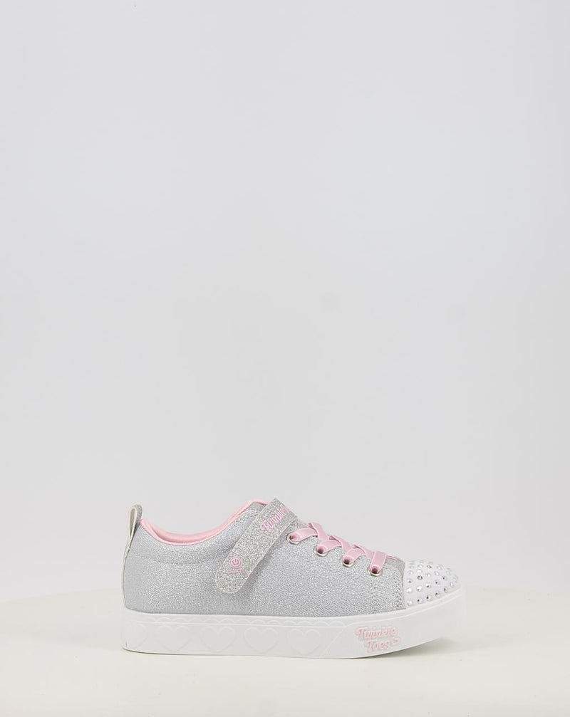 Zapatillas SKECHERS TWINKLE TOES: HEART STEPS - SHIMMER 314620L plata