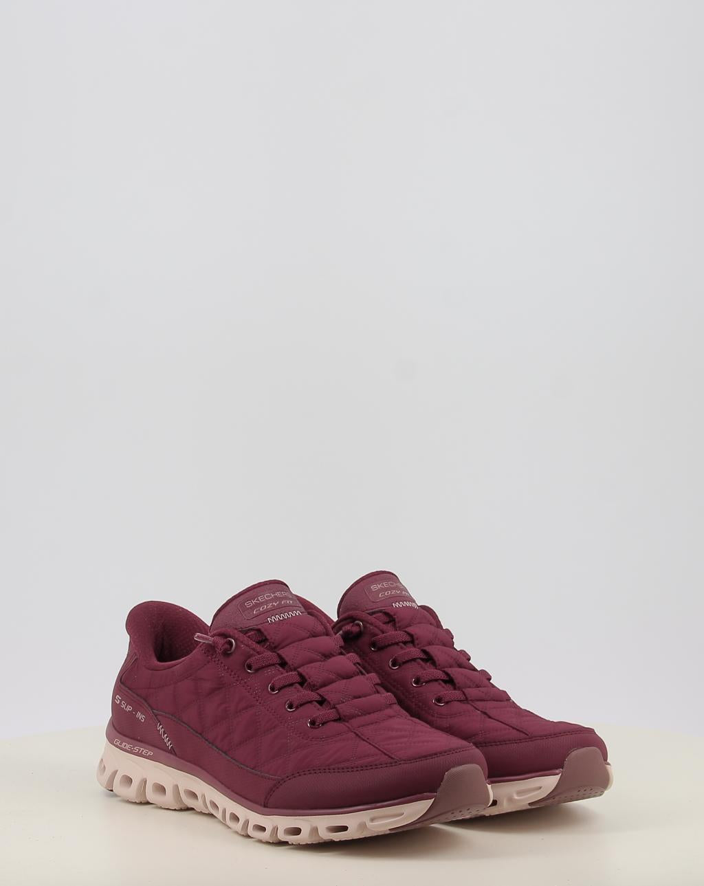 Zapatillas SKECHERS SLIP-INS: GLIDE-STEP - COZY FIT granate, foto 5 de 8