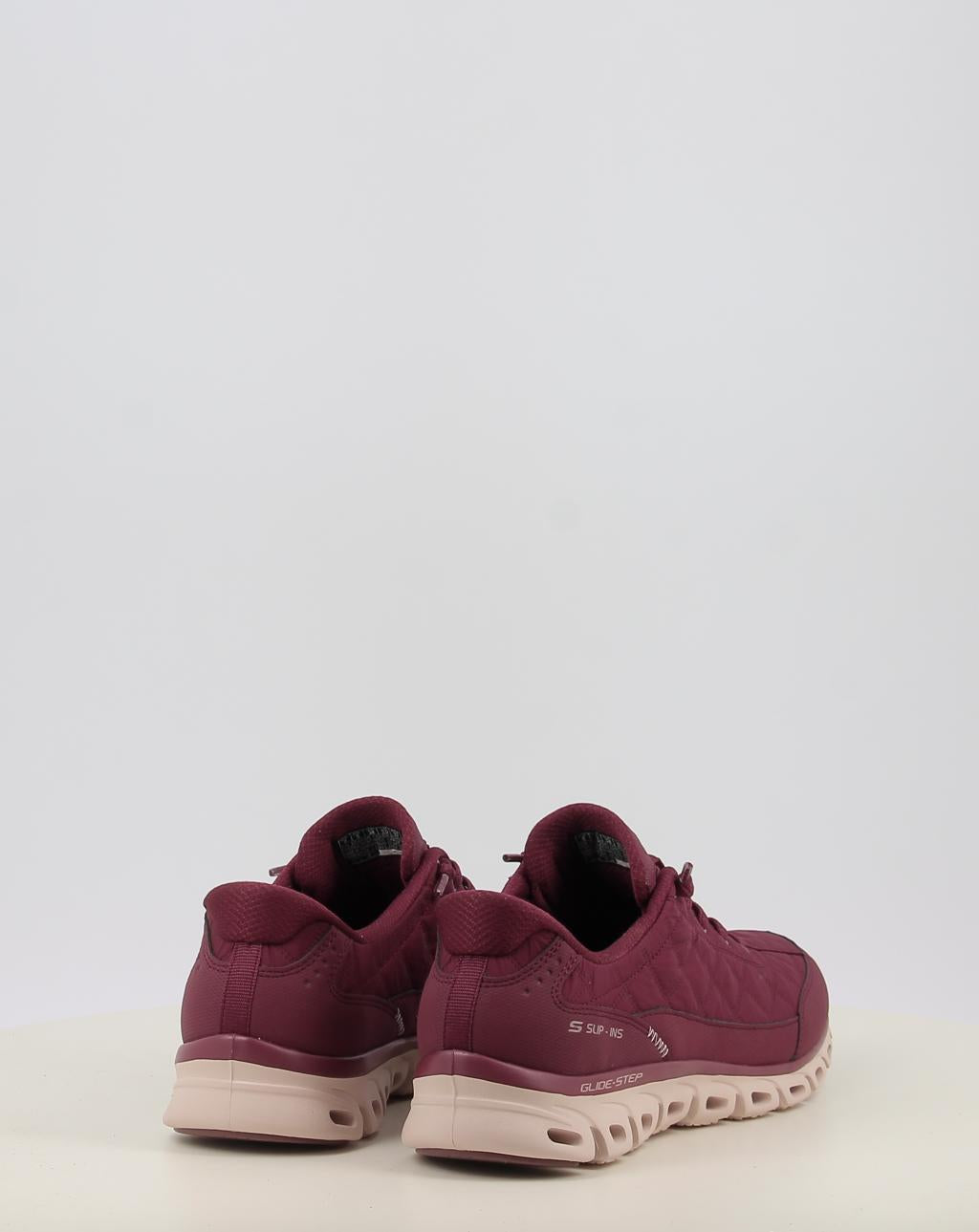 Zapatillas SKECHERS SLIP-INS: GLIDE-STEP - COZY FIT granate, foto 6 de 8
